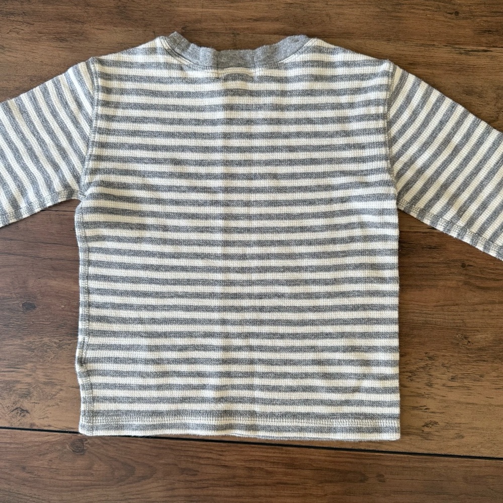 Polo by Ralph Lauren Gray and White Striped Kids Shirt - Picture 4 of 4
